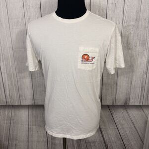 Vineyard Vines Men's Large White Clemson Tigers Short Sleeve Crewneck T-Shirt
